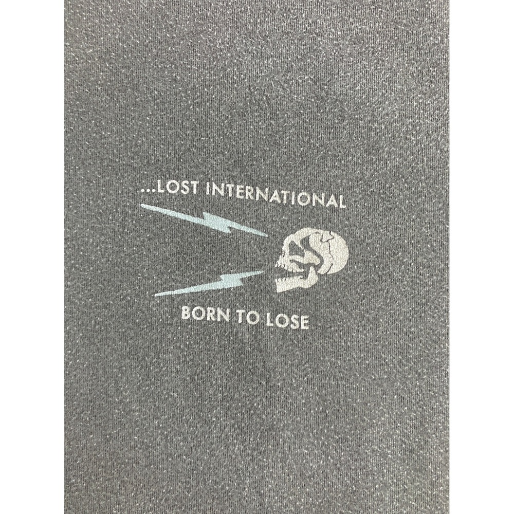 Lost International Born to Lose Skull Graphic T-Shirt Charcoal Gray Mens Small - Picture 4 of 7
